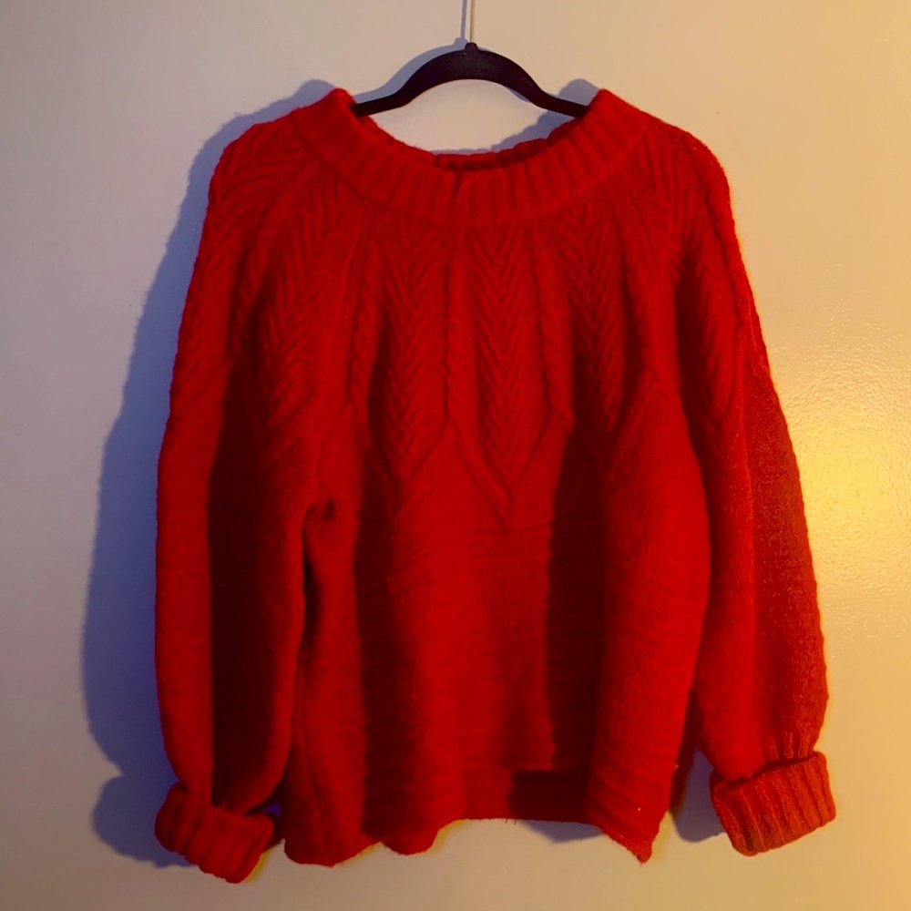Universal Thread Red Chunky Knit Vintage Sweater